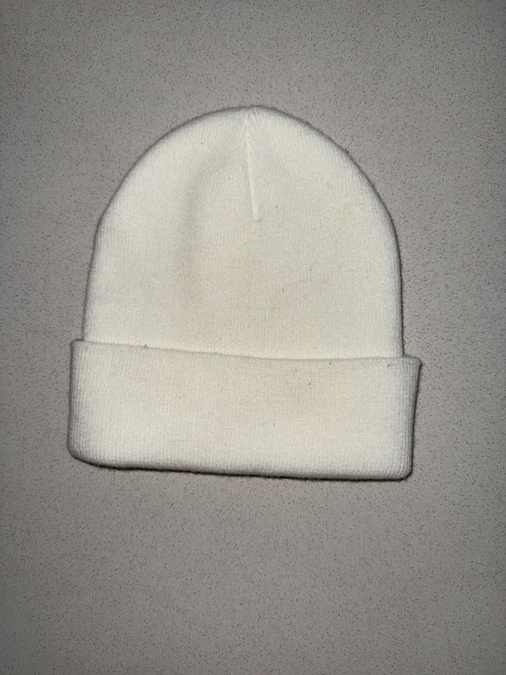 White Knit Beanie / Toque One Size Minimalist Winter Hat Basic Essentials